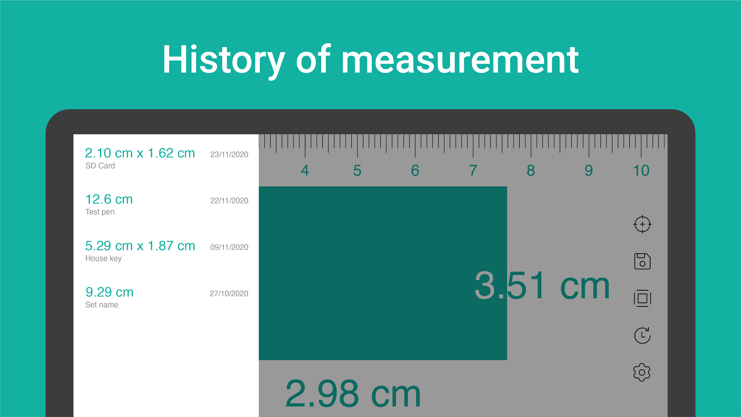اسکرین شات 4 برنامه Digital Ruler : Inches & cm