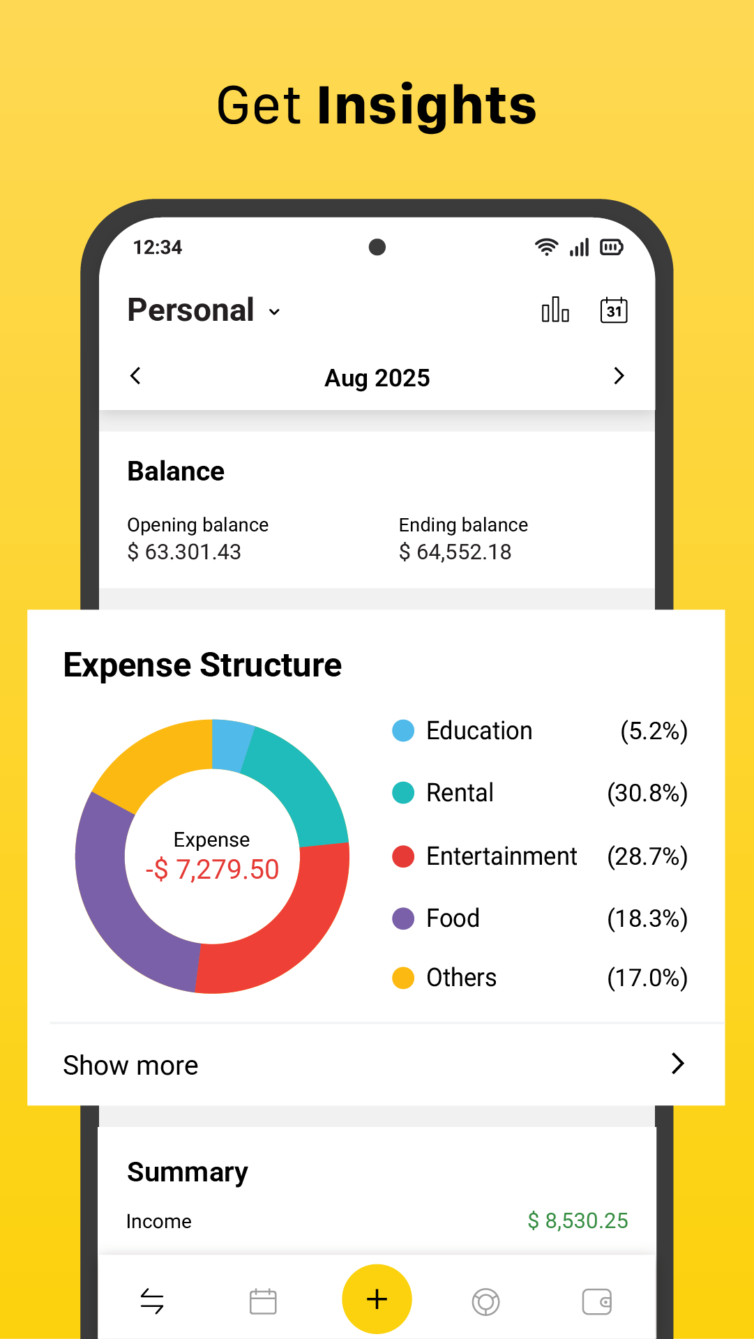 اسکرین شات 2 برنامه Money Manager: Expense Tracker