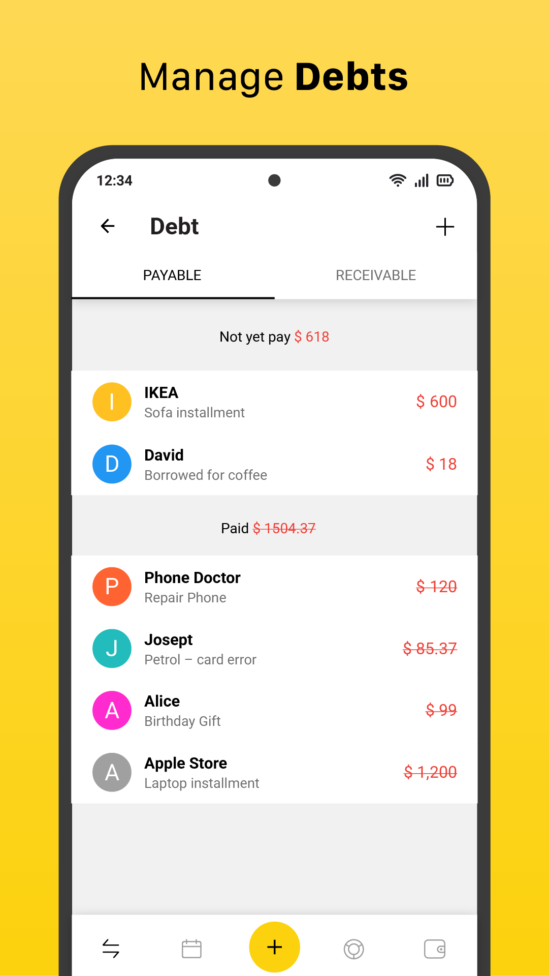 اسکرین شات 7 برنامه Money Manager: Expense Tracker