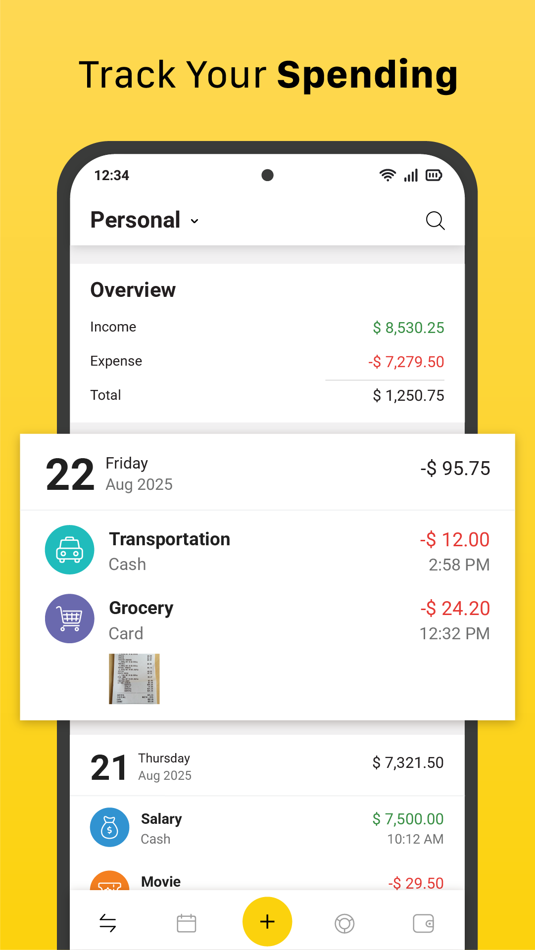 اسکرین شات 1 برنامه Money Manager: Expense Tracker