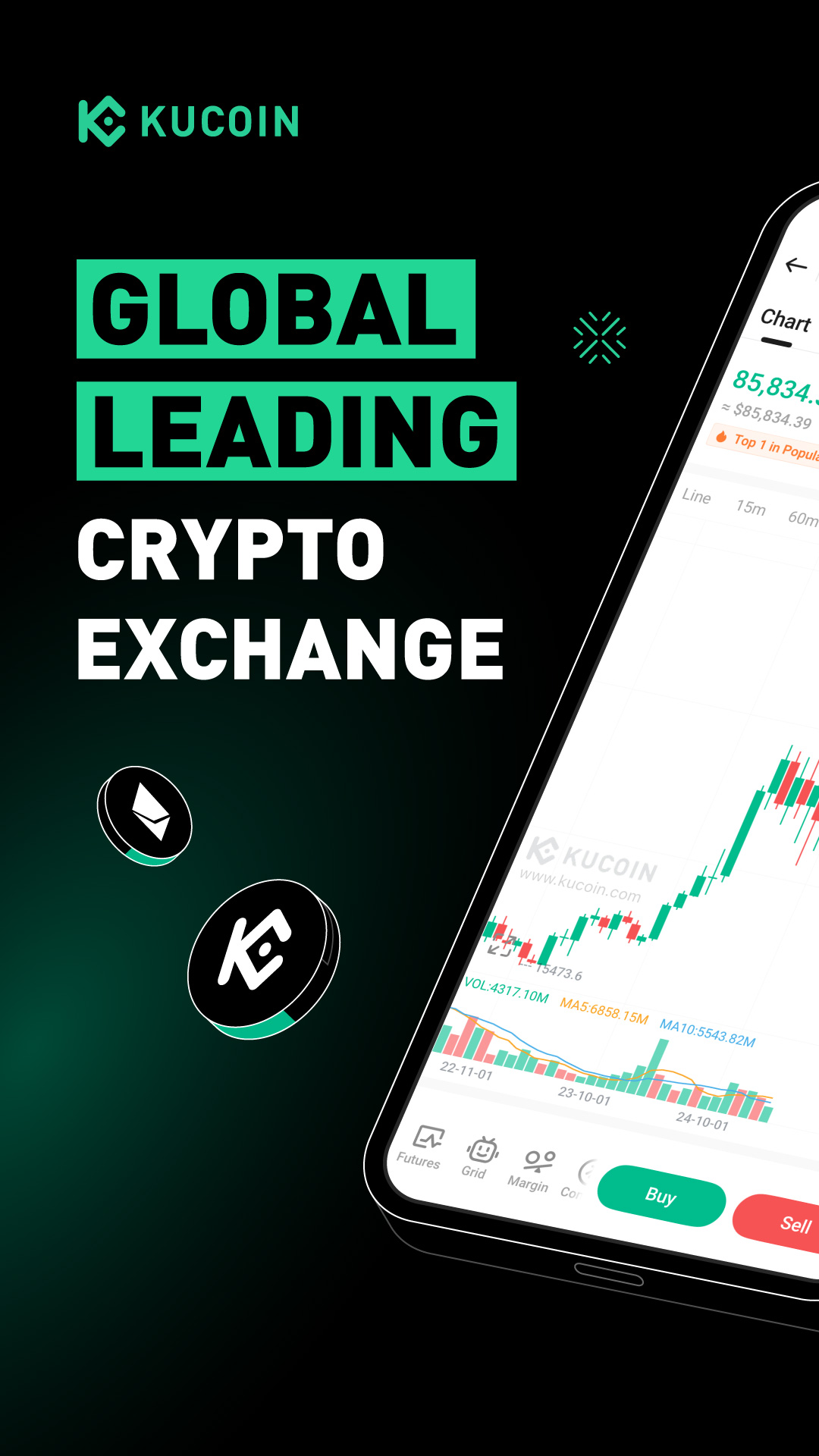 اسکرین شات 1 برنامه KuCoin: Buy Bitcoin & Crypto