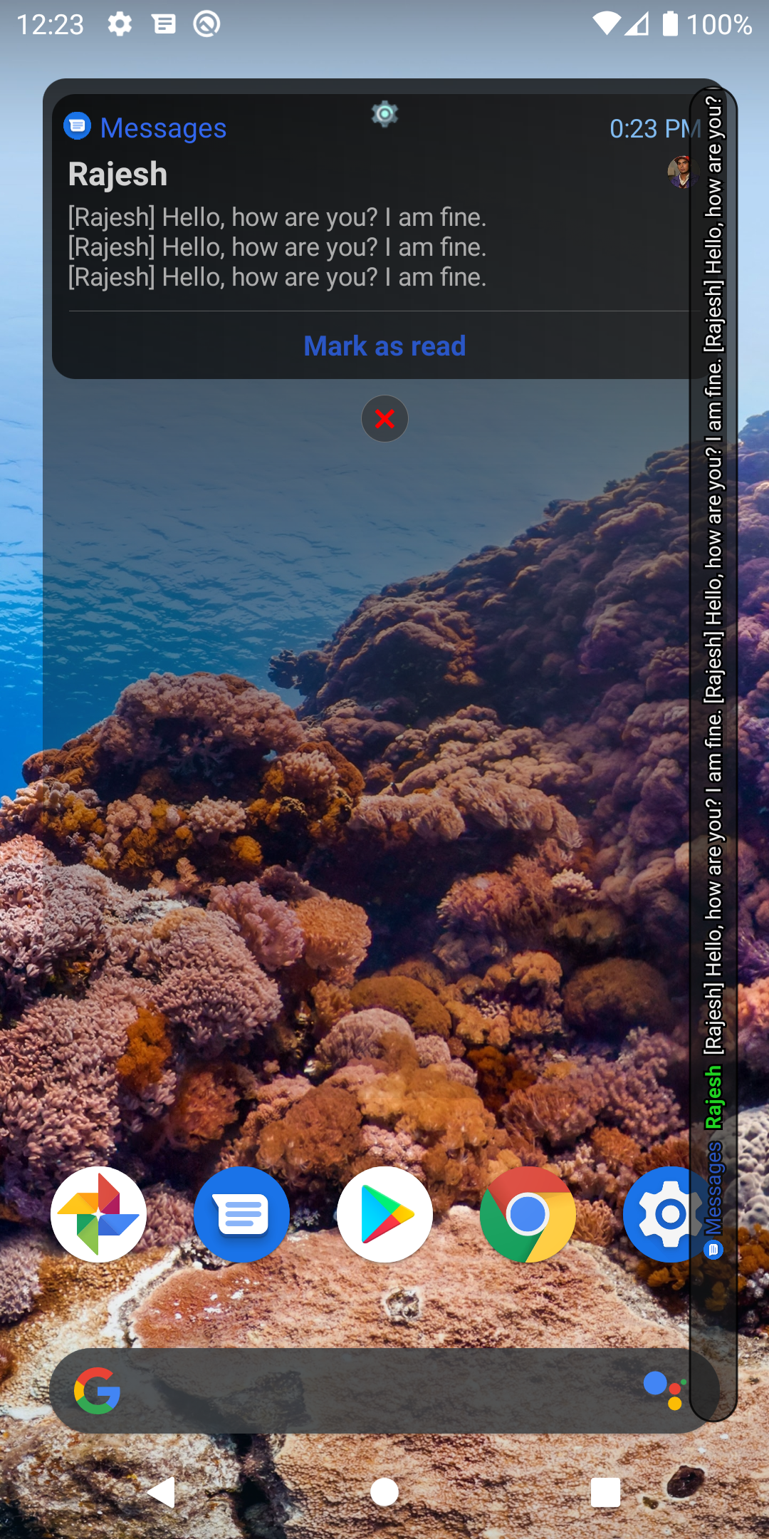 اسکرین شات 6 برنامه Noticker - Notification Ticker