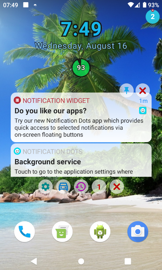 اسکرین شات 2 برنامه Notification Widget
