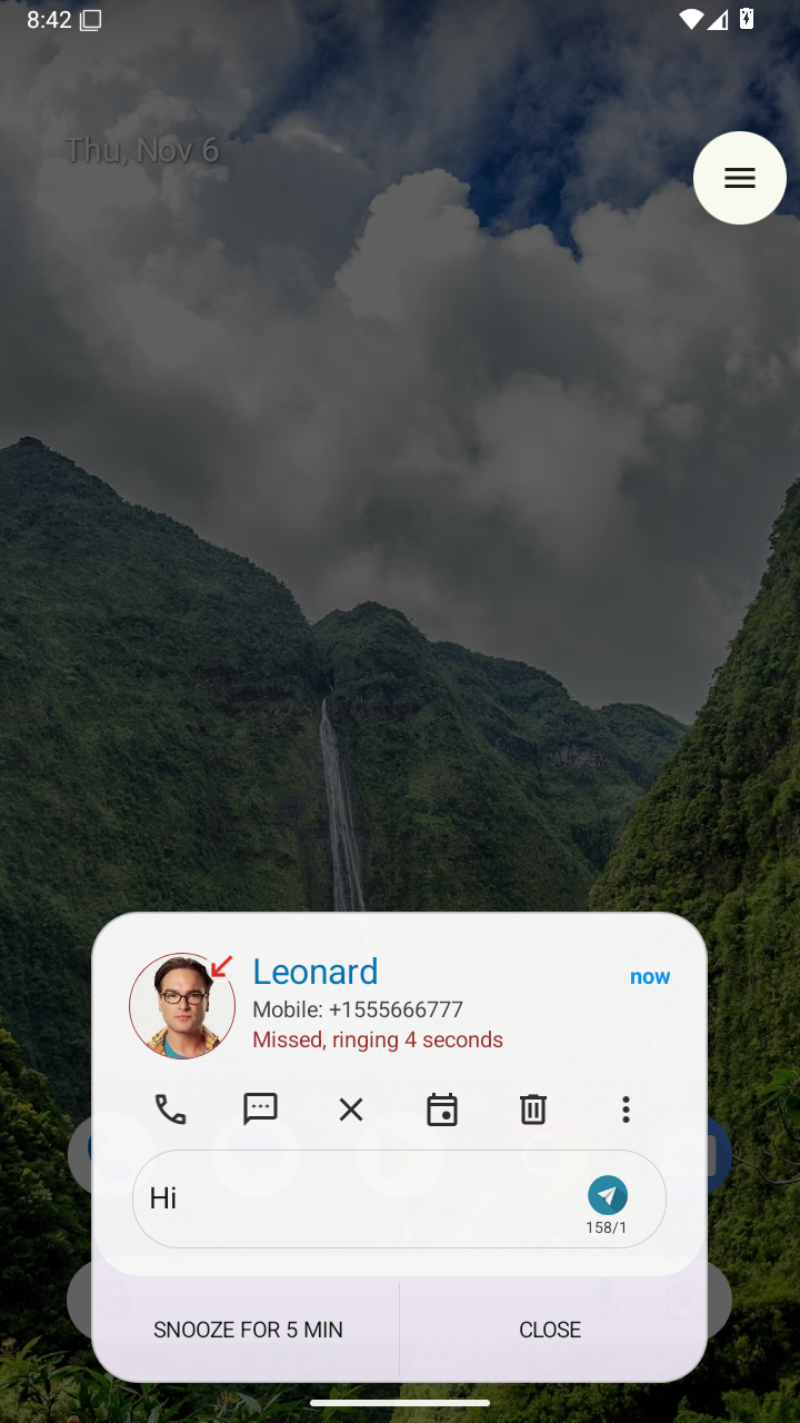 اسکرین شات 5 برنامه Smart Notify - Dialer & SMS