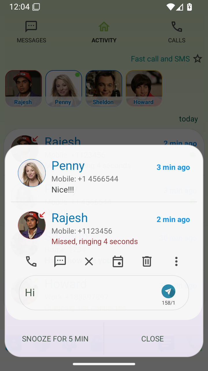 اسکرین شات 3 برنامه Smart Notify - Dialer & SMS