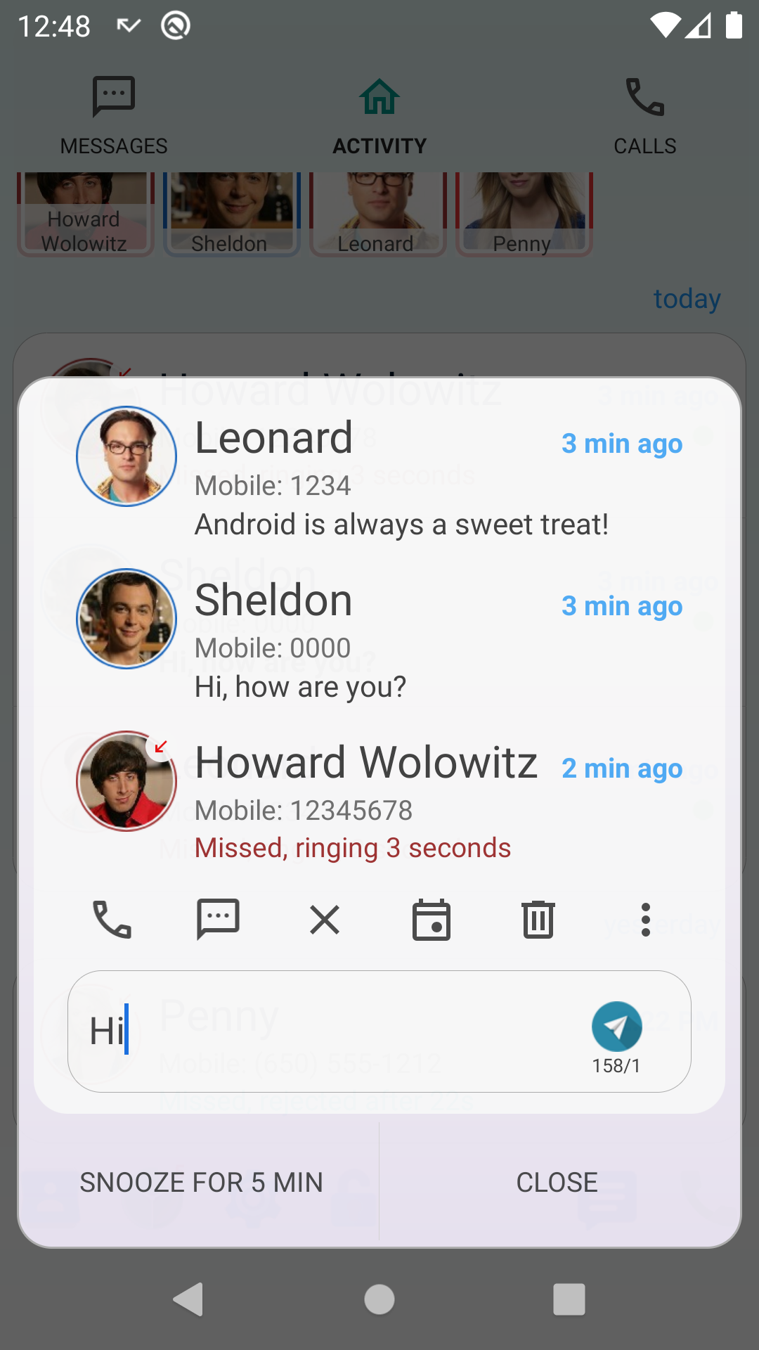 اسکرین شات 3 برنامه Smart Notify - Dialer & SMS