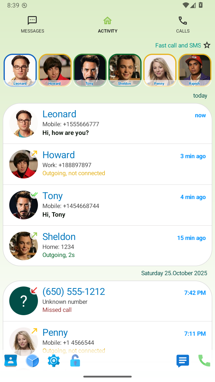 اسکرین شات 1 برنامه Smart Notify - Dialer & SMS