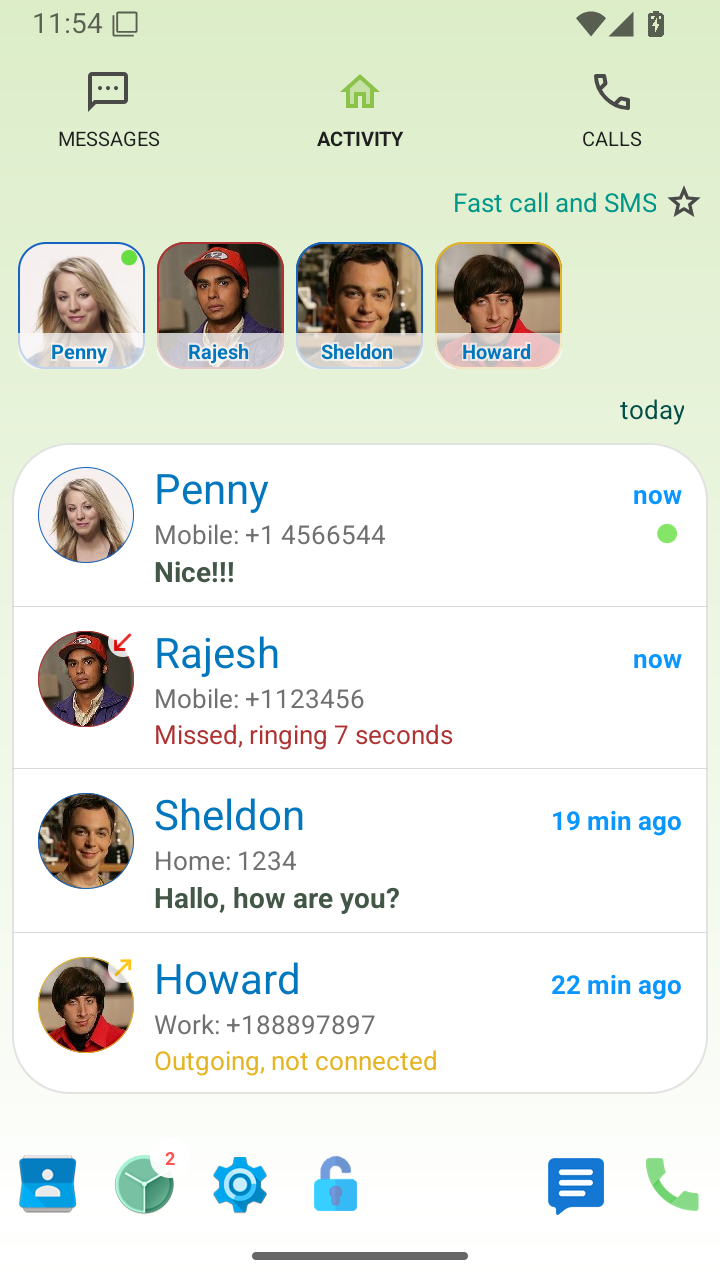 اسکرین شات 1 برنامه Smart Notify - Dialer & SMS