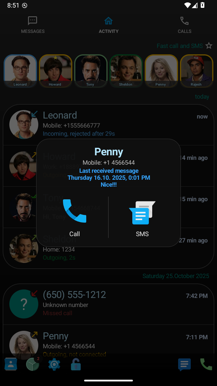 اسکرین شات 8 برنامه Smart Notify - Dialer & SMS