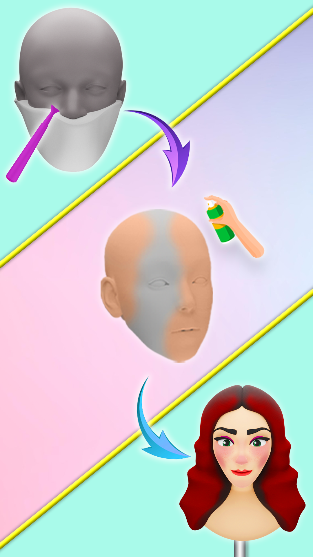 اسکرین شات 6 بازی Face Sculpt 3D Sculpting Games