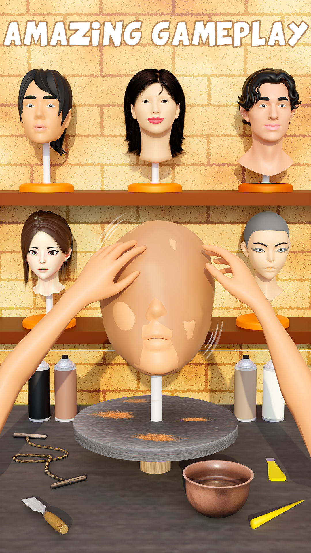 اسکرین شات 2 بازی Face Sculpt 3D Sculpting Games