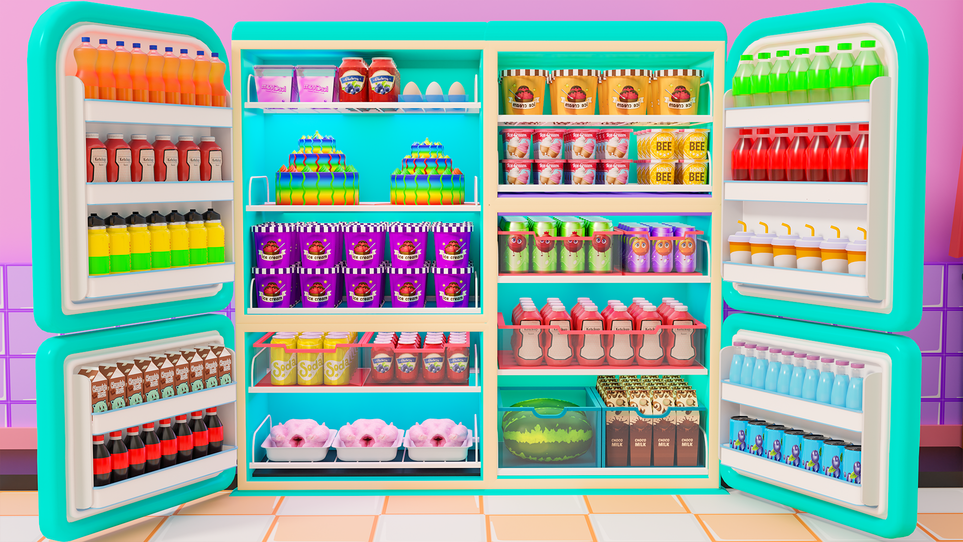 اسکرین شات 7 بازی Fill The Fridge Organizer Game