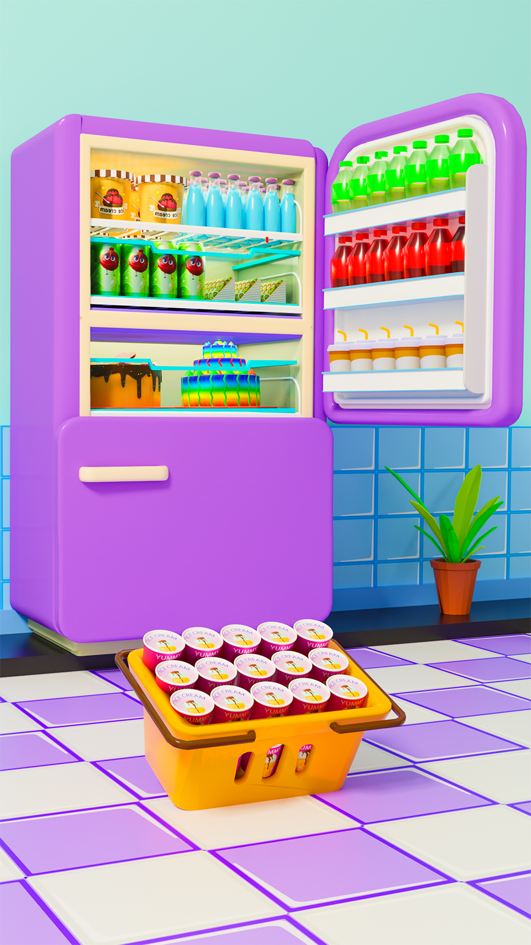 اسکرین شات 4 بازی Fill The Fridge Organizer Game