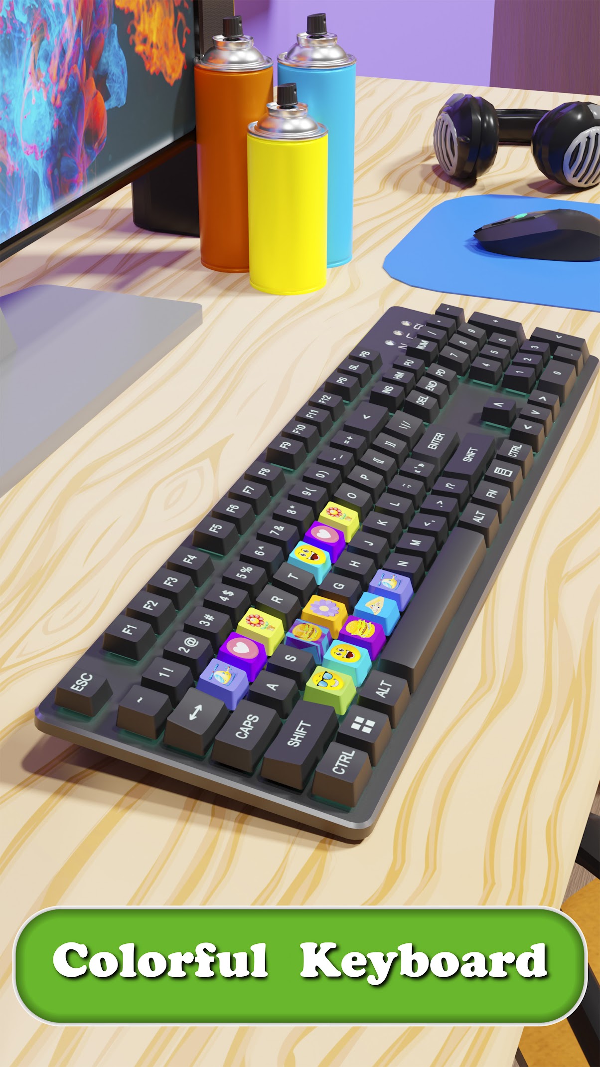 اسکرین شات 2 برنامه Keyboard Art Painting ASMR