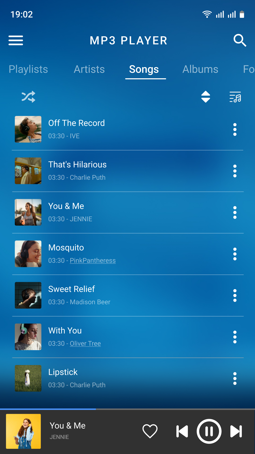 اسکرین شات 3 برنامه Music player – Mp3 player