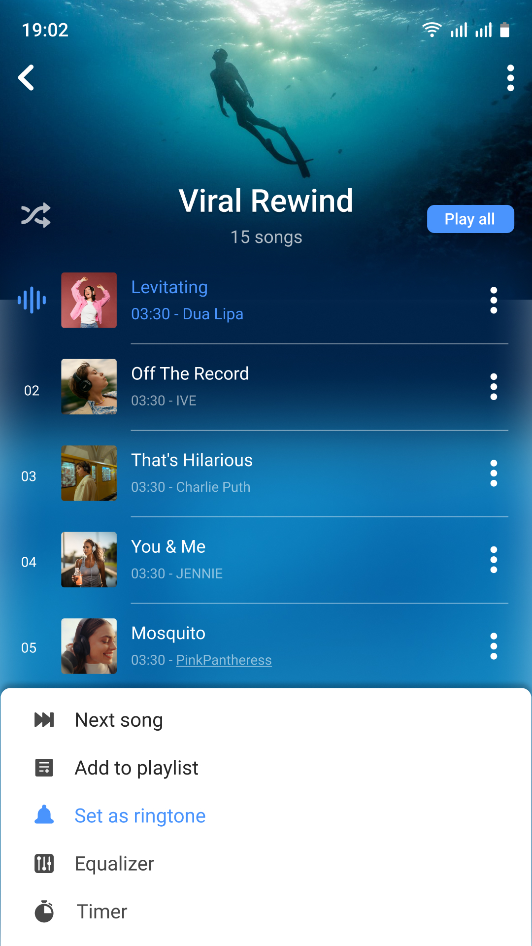 اسکرین شات 2 برنامه Music player – Mp3 player