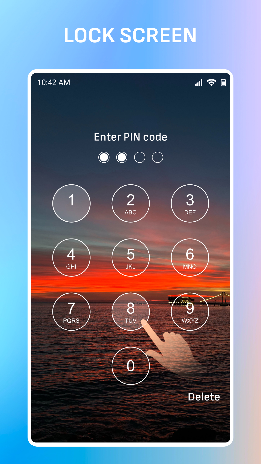 اسکرین شات 4 برنامه Lock screen passcode