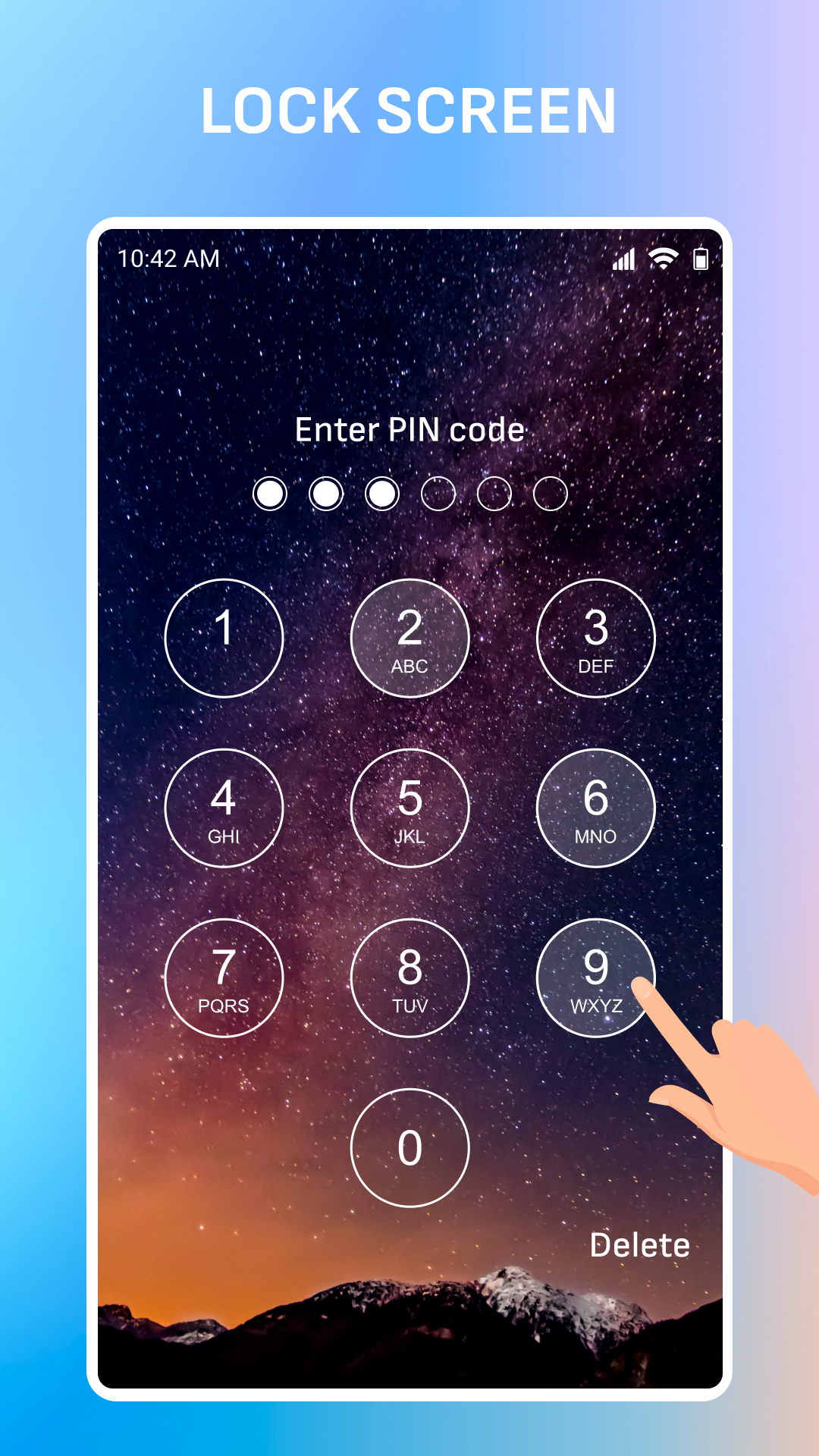 اسکرین شات 3 برنامه Lock screen passcode