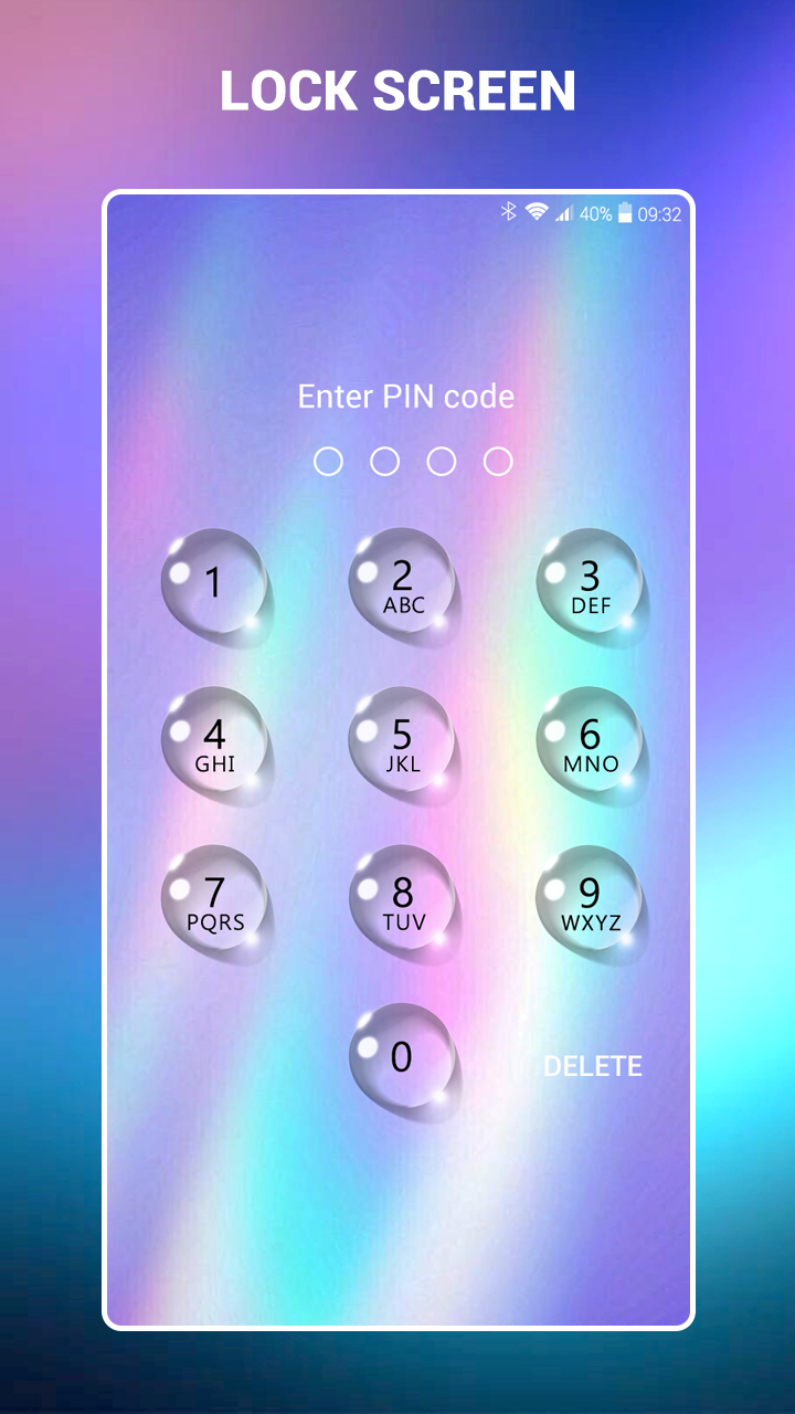 اسکرین شات 6 برنامه Lock screen - water droplets