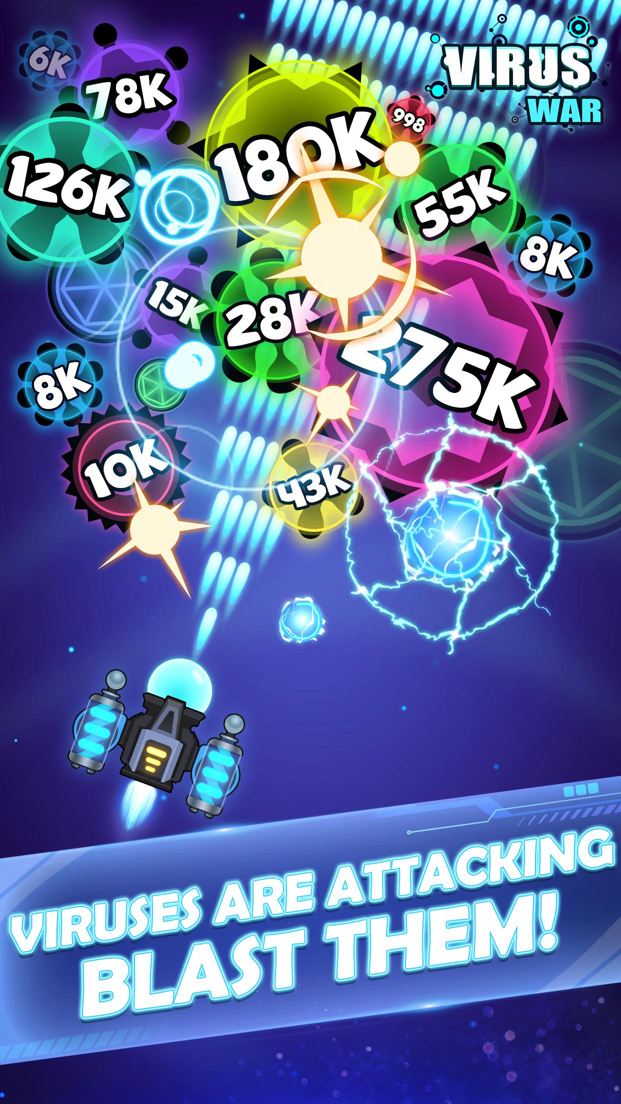 اسکرین شات 1 بازی Virus War - Space Shooting