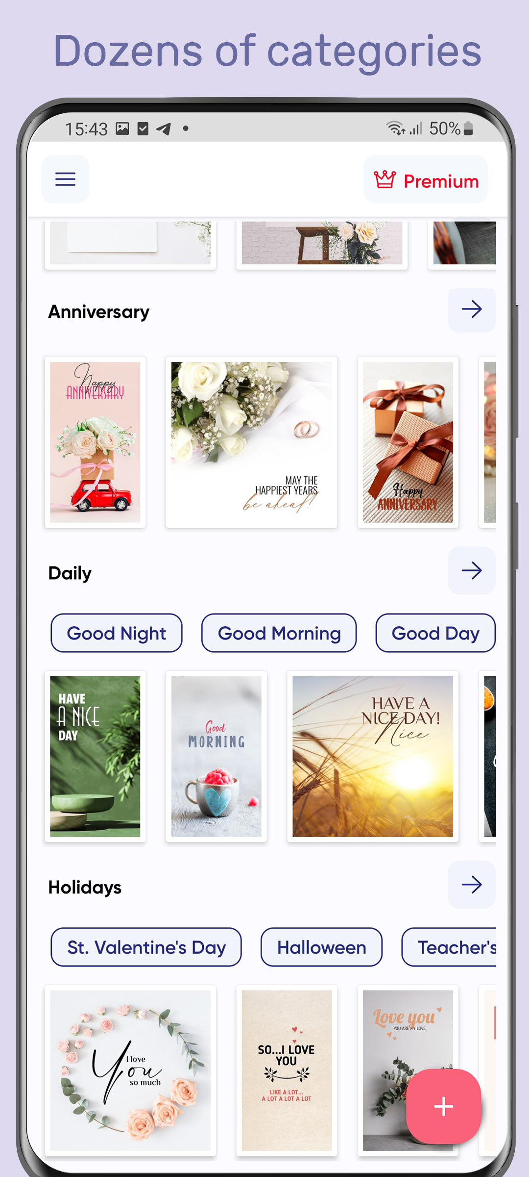 اسکرین شات 2 برنامه eCards: Greeting card maker!