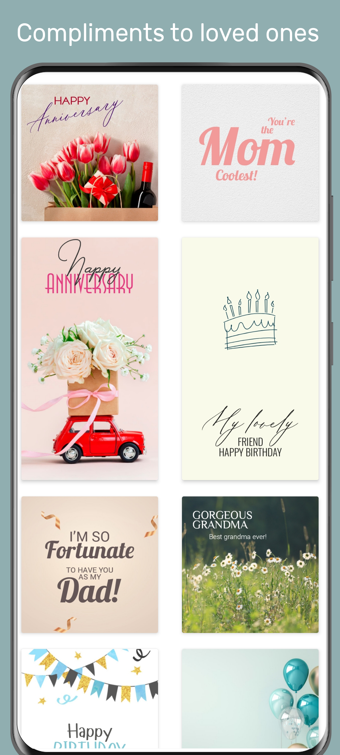 اسکرین شات 5 برنامه eCards: Greeting card maker!