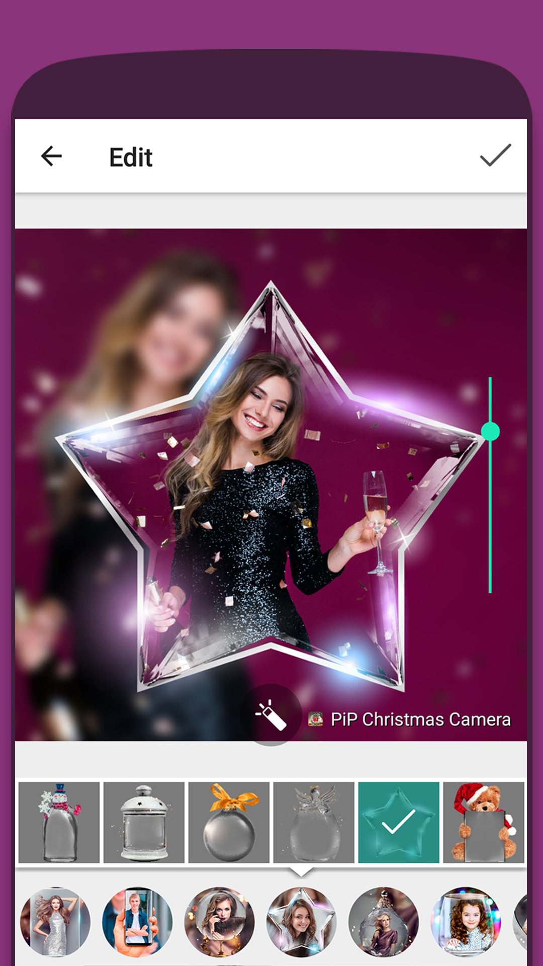 اسکرین شات 5 برنامه PiP Christmas Camera