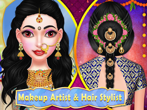 اسکرین شات 8 برنامه Stylist Fashion Indian Wedding Games for Girls