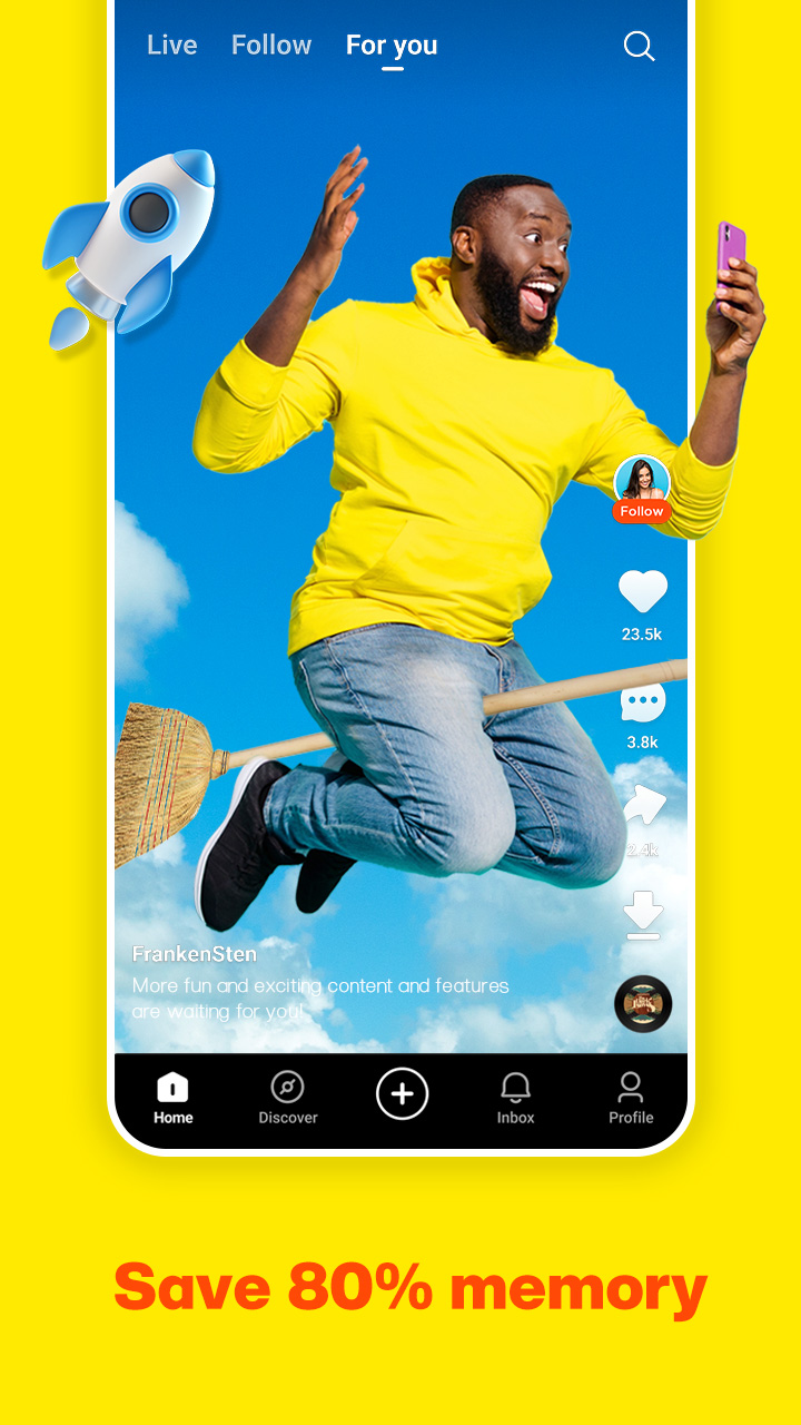 اسکرین شات 2 برنامه Kwai Lite - watch cool videos