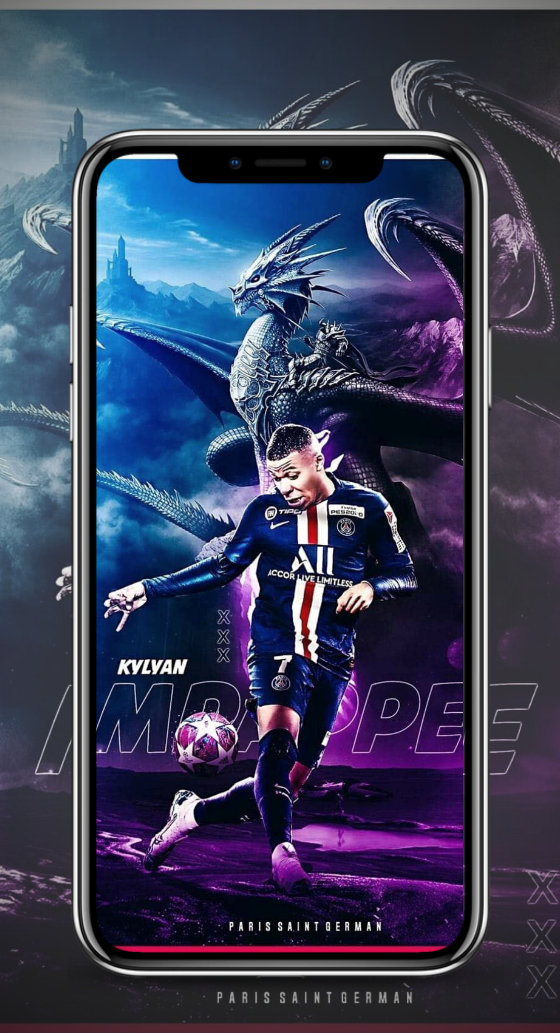 اسکرین شات 1 برنامه Kylian Mbappe Wallpapers 2023