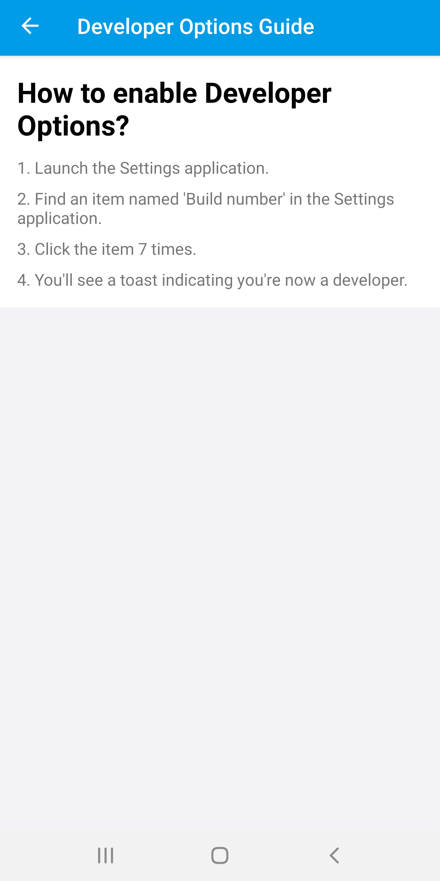اسکرین شات 3 برنامه Developer Options