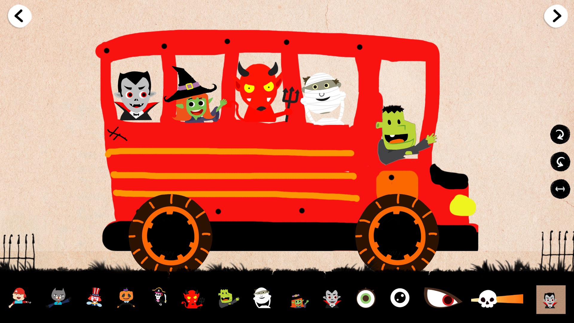 اسکرین شات 1 بازی Labo Halloween Car-Kids Game