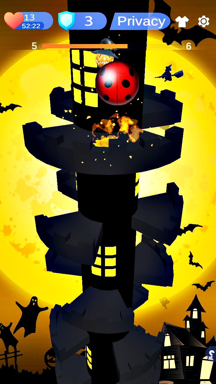 اسکرین شات 2 بازی Tower Ladybug Ball Jump