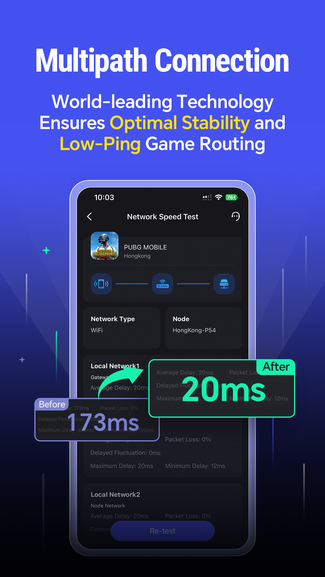 اسکرین شات 3 برنامه LagoFast Mobile: Game Booster