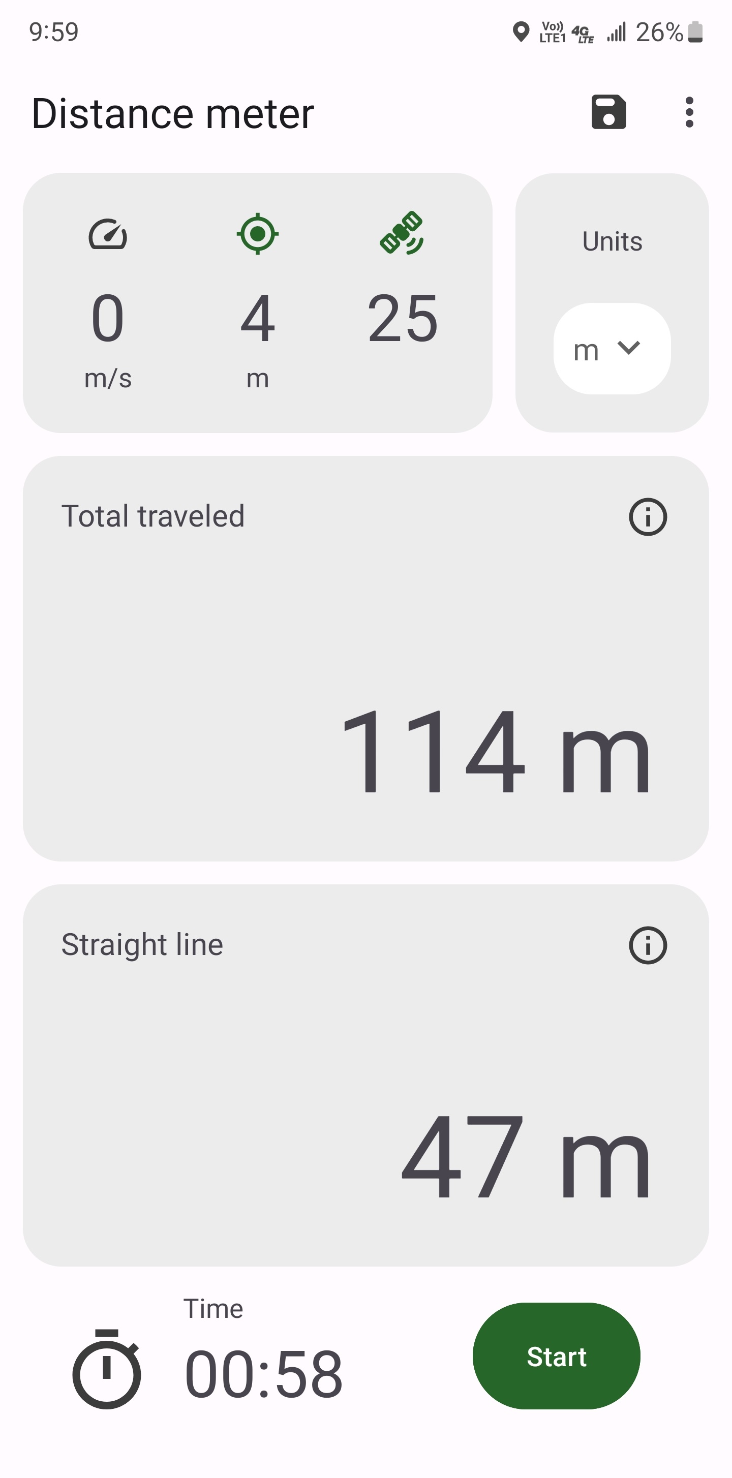 اسکرین شات 1 برنامه Distance meter