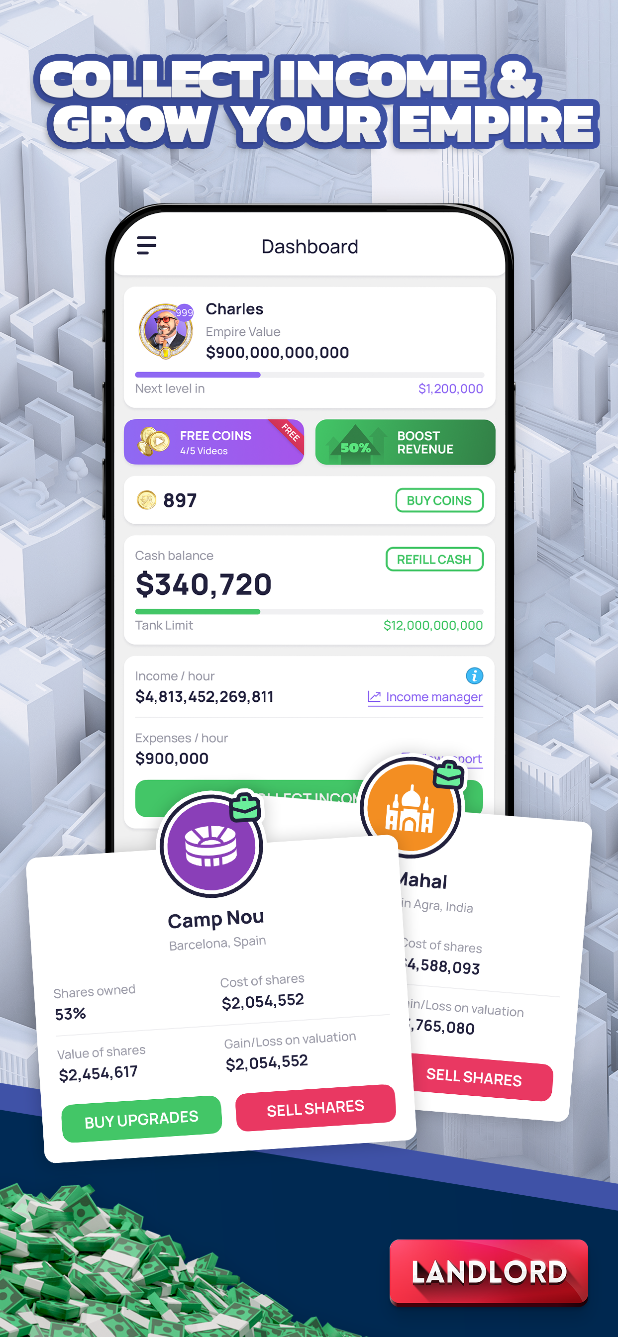 اسکرین شات 2 بازی Landlord Tycoon: Own the World