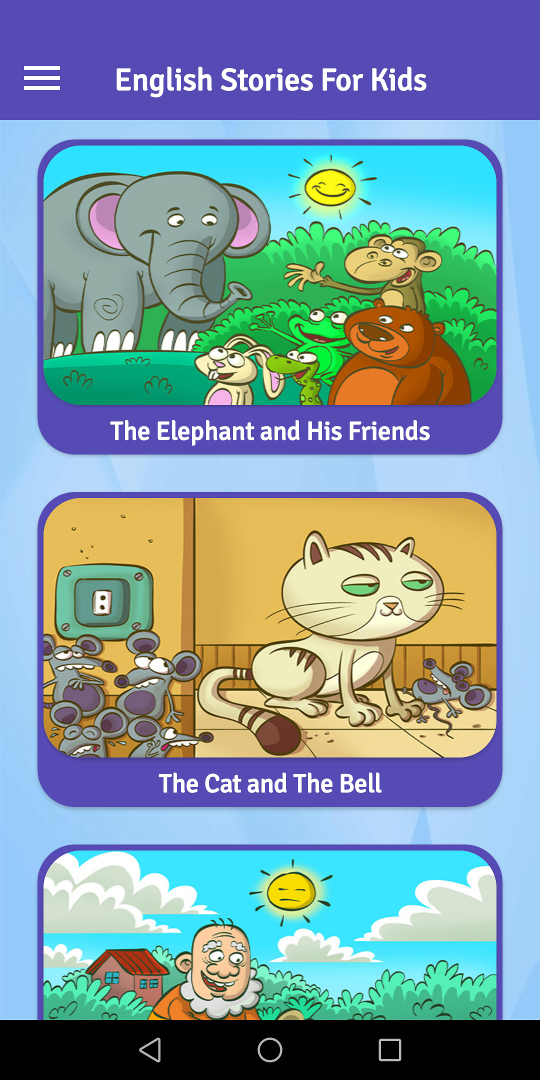 اسکرین شات 1 برنامه English Stories For Kids