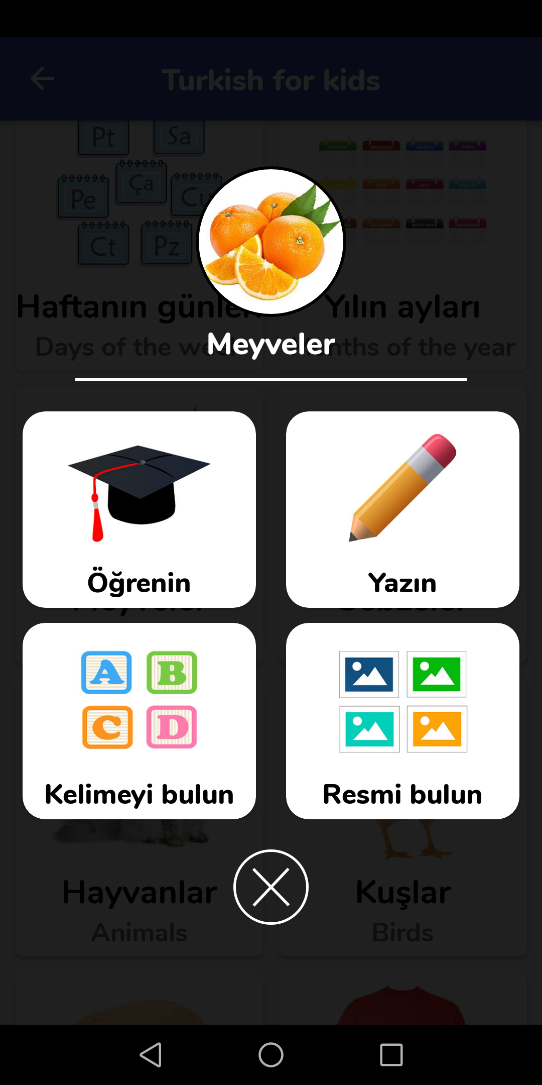 اسکرین شات 2 برنامه Turkish For Kids