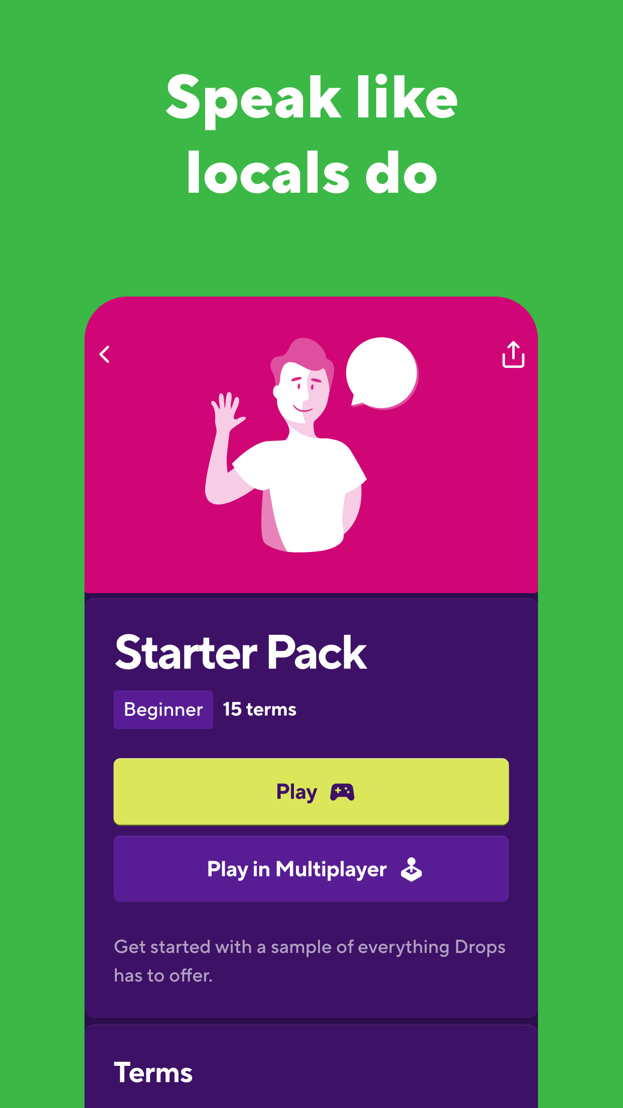 اسکرین شات 4 برنامه Drops: Language Learning Games