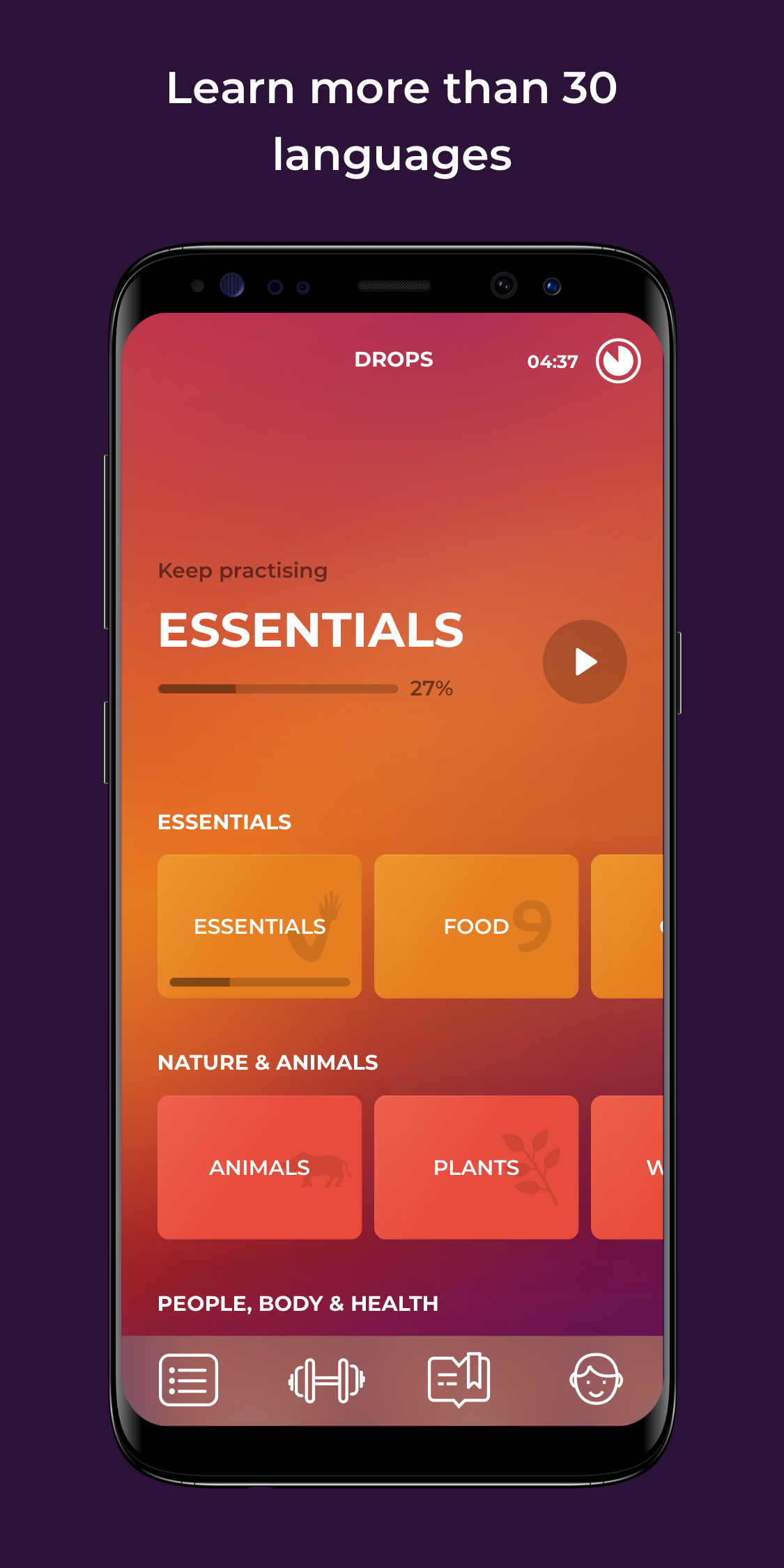 اسکرین شات 1 برنامه Drops: Learn French