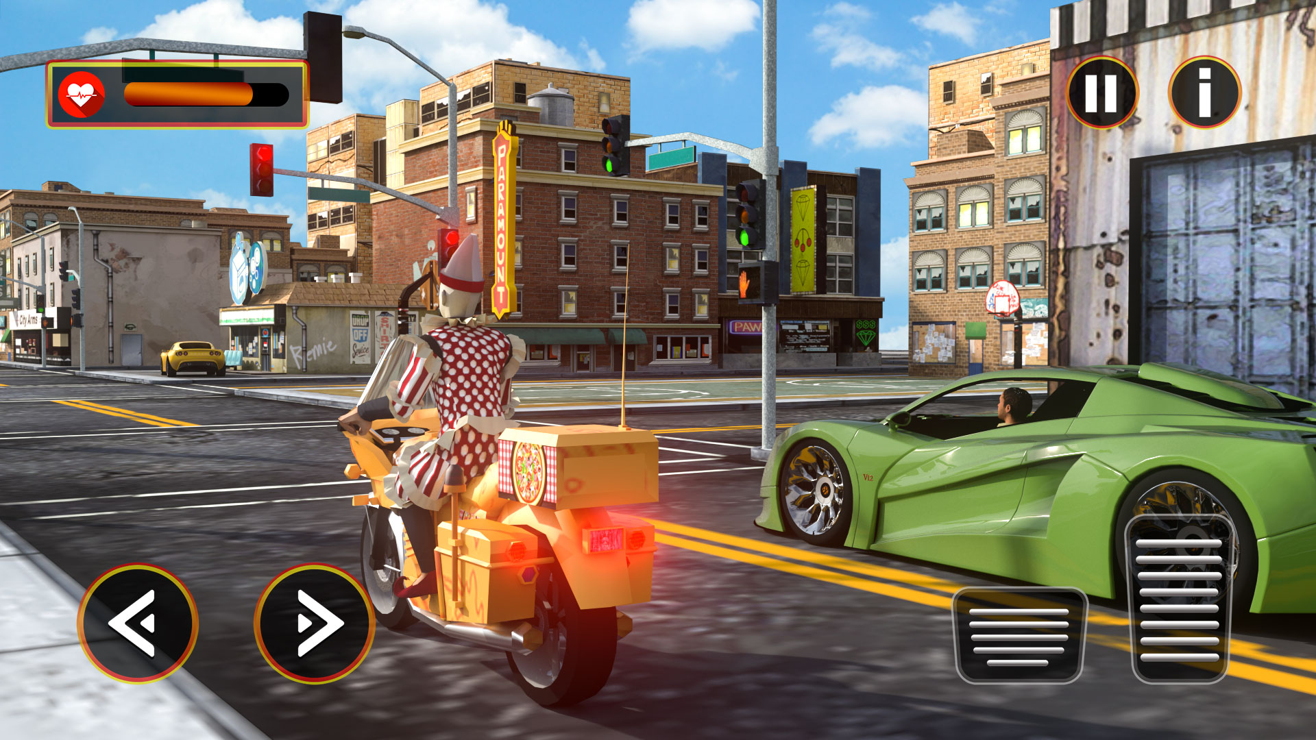 اسکرین شات 1 برنامه Pizza Boy Bike Delivery Game