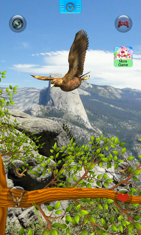 اسکرین شات 2 برنامه Talking Eagle Flight