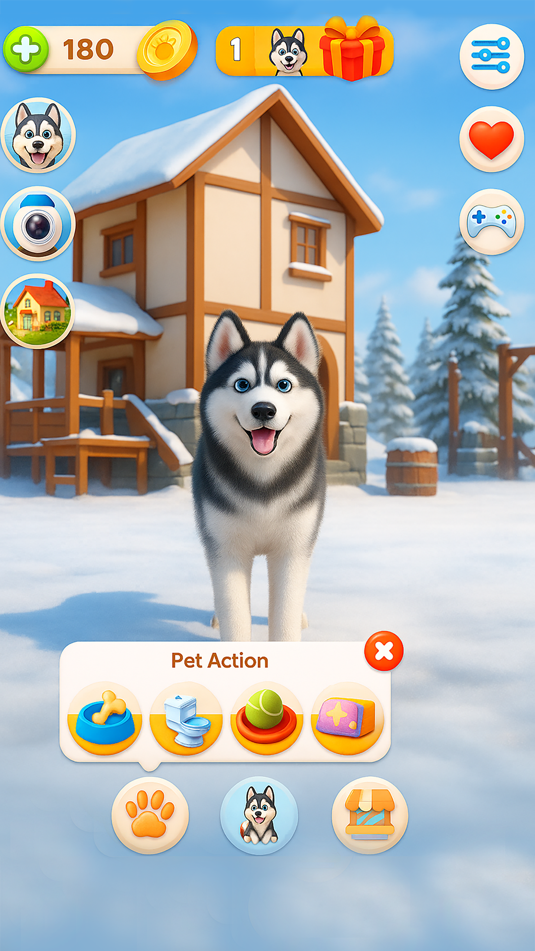 اسکرین شات 1 برنامه Talking Siberian Husky