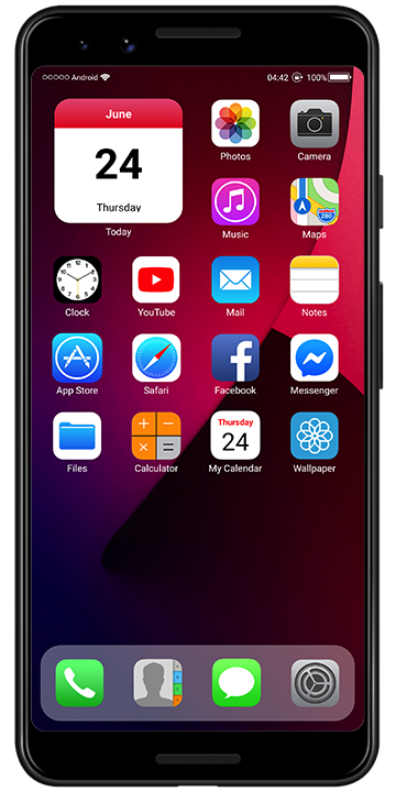 اسکرین شات 2 برنامه Launcher iOS