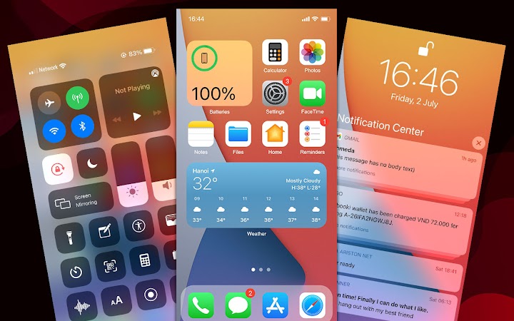 اسکرین شات 6 برنامه Launcher iOS 15