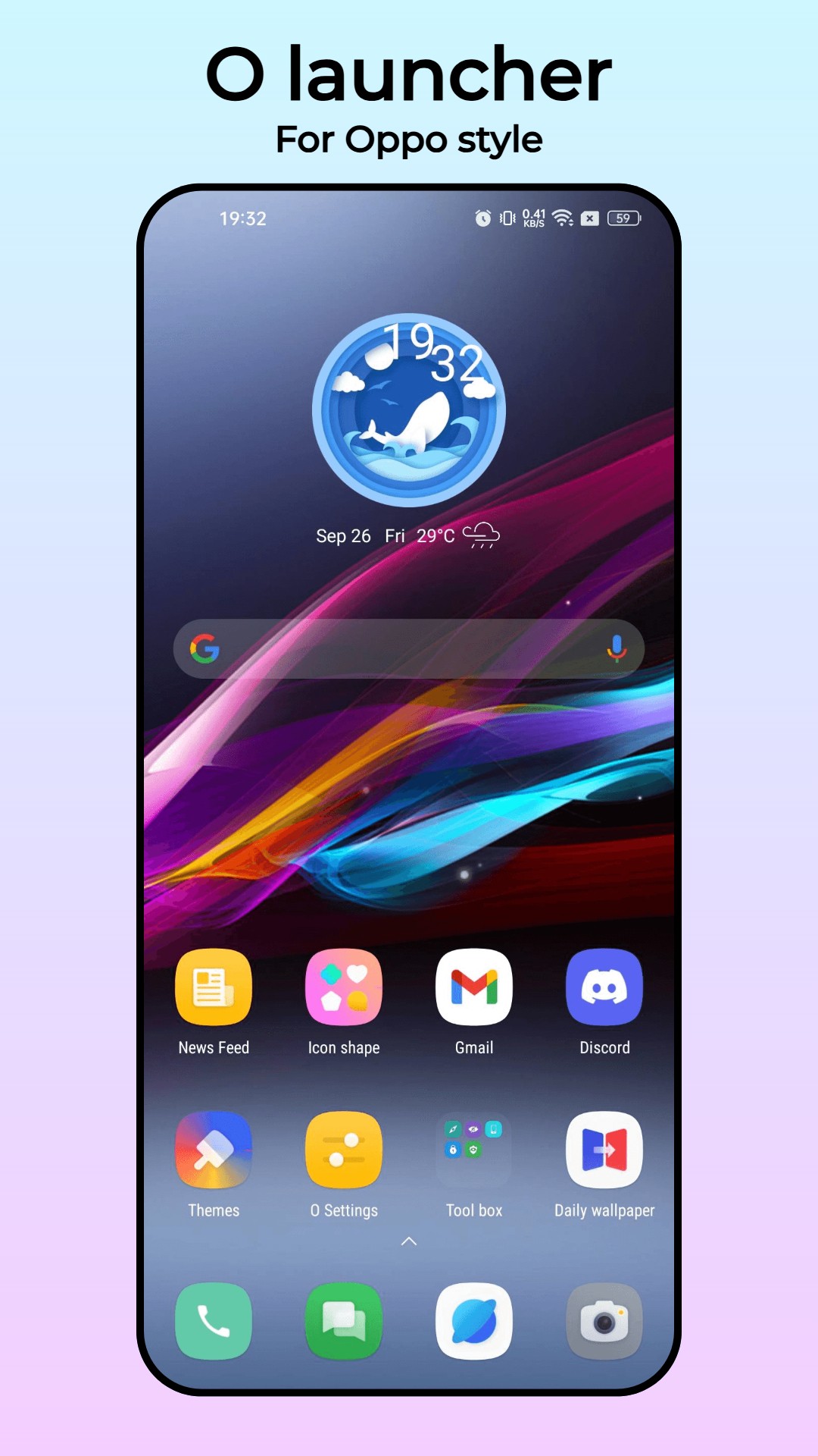 اسکرین شات 1 برنامه O Launcher, round launcher