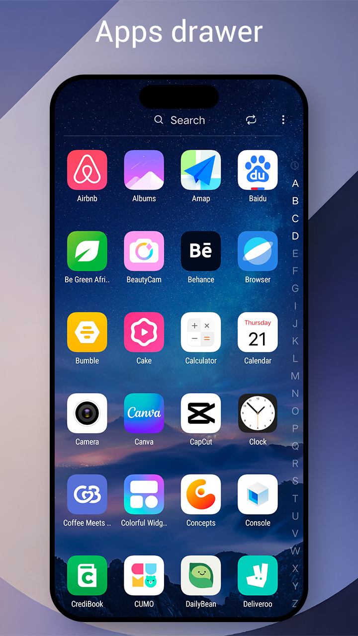 اسکرین شات 4 برنامه Colorful OS Launcher