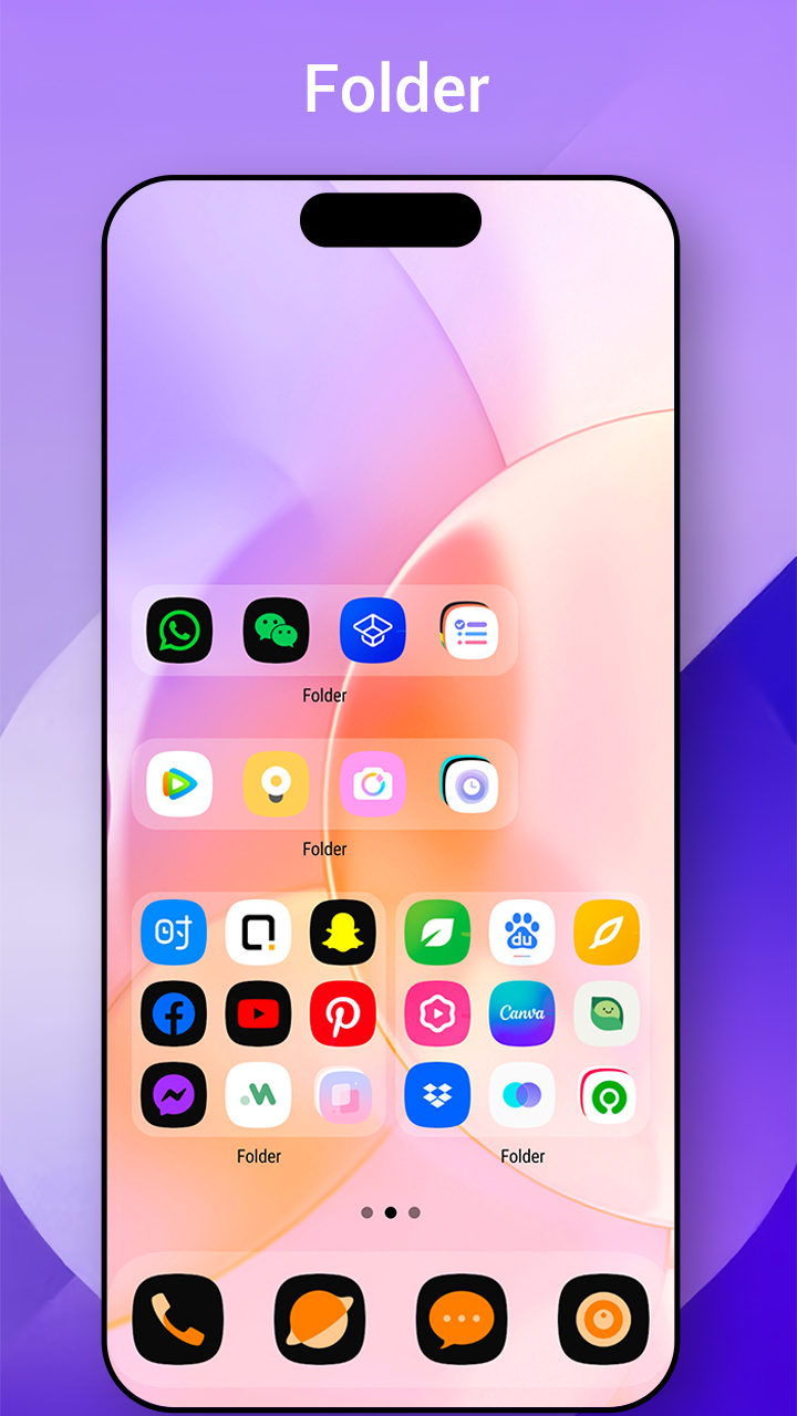 اسکرین شات 4 برنامه Colorful OS Launcher