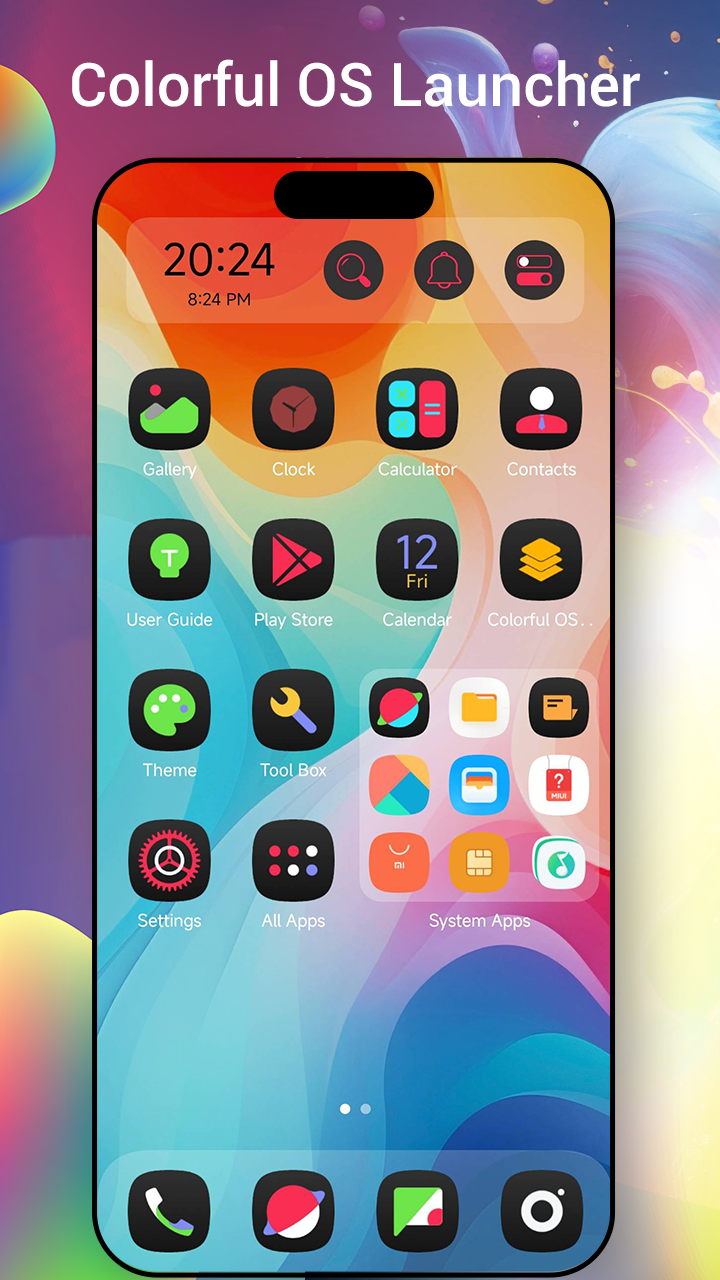 اسکرین شات 1 برنامه Colorful OS Launcher