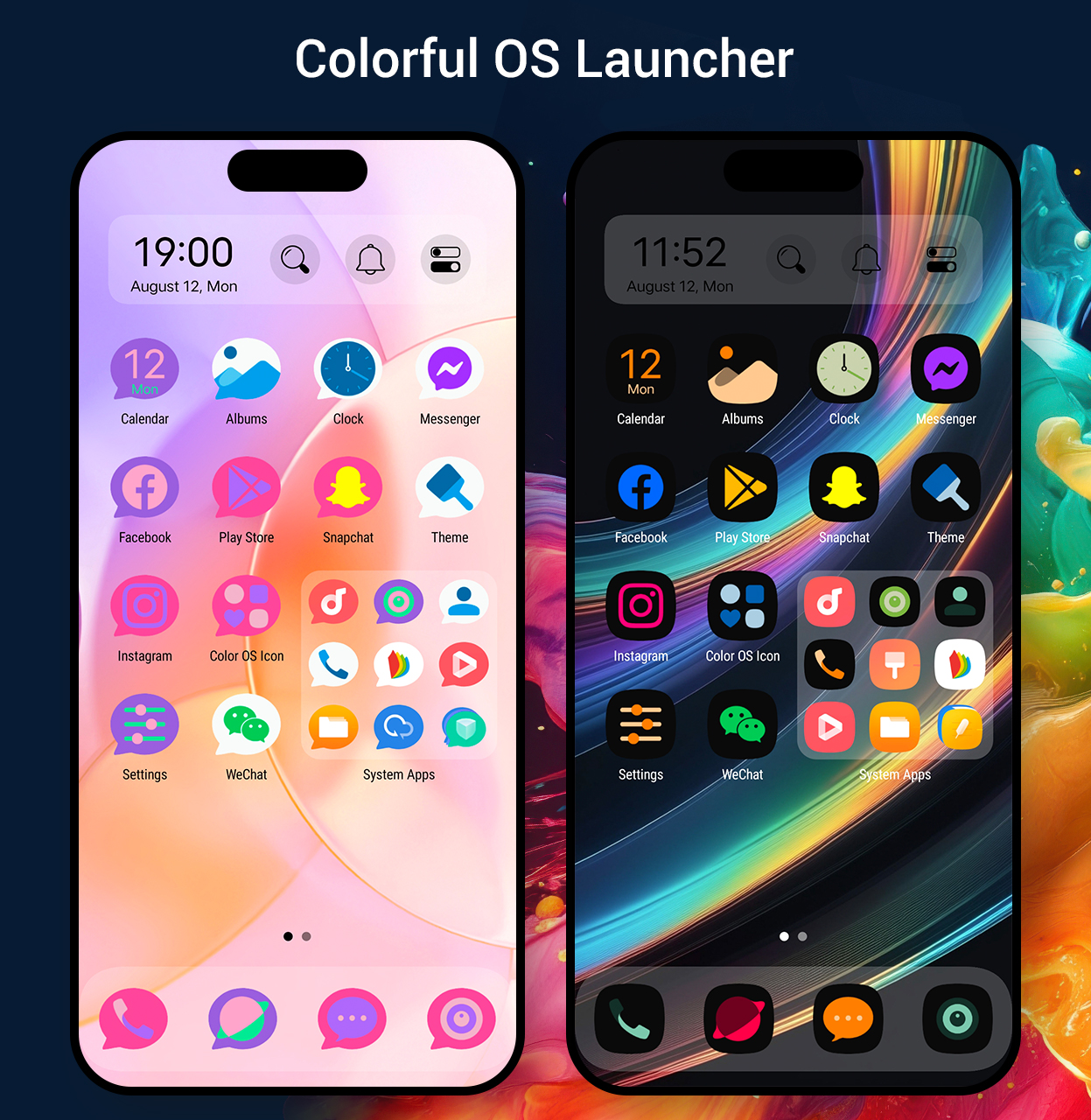 اسکرین شات 1 برنامه Colorful OS Launcher